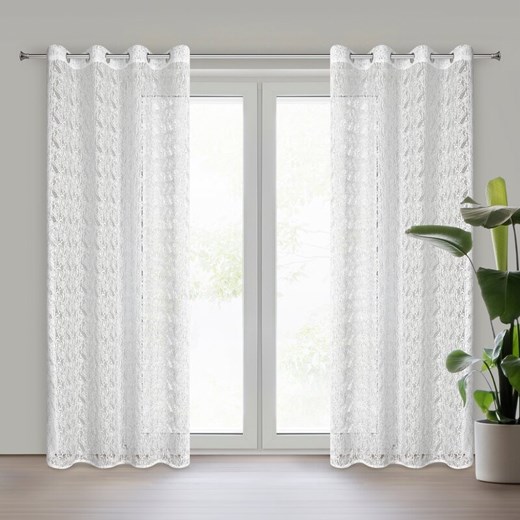 FIRANA GOTOWA MONI 140 X 250 CM BIAŁY ze sklepu lenaodniemowlakadoszkolniaka.pl w kategorii Firany - zdjęcie 187424215