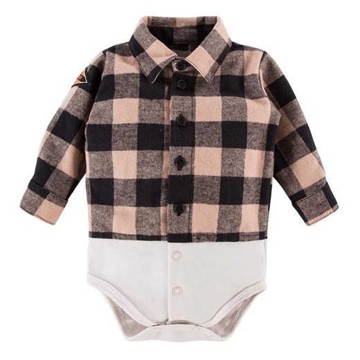 Body koszula w kratkę niemowlęce wyprawka Eevi Jump ze sklepu lenaodniemowlakadoszkolniaka.pl w kategorii Body niemowlęce - zdjęcie 187424779