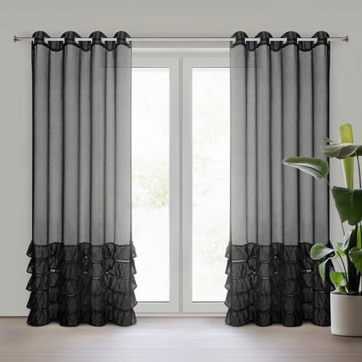 FIRANA GOTOWA DANI 1 140 X 250 CM CZARNY ze sklepu lenaodniemowlakadoszkolniaka.pl w kategorii Firany - zdjęcie 187425248