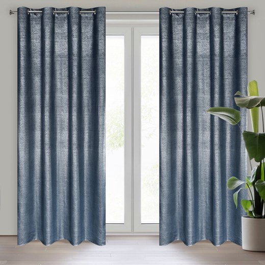 ZASŁONA GOTOWA AMBI 140 X 250 CM GRANATOWY ze sklepu lenaodniemowlakadoszkolniaka.pl w kategorii Zasłony - zdjęcie 187425607