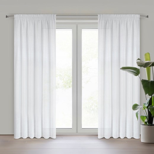 FIRANA GOTOWA VIOLA NA TAŚMIE 140 X 270 CM BIAŁY ze sklepu lenaodniemowlakadoszkolniaka.pl w kategorii Firany - zdjęcie 187426028