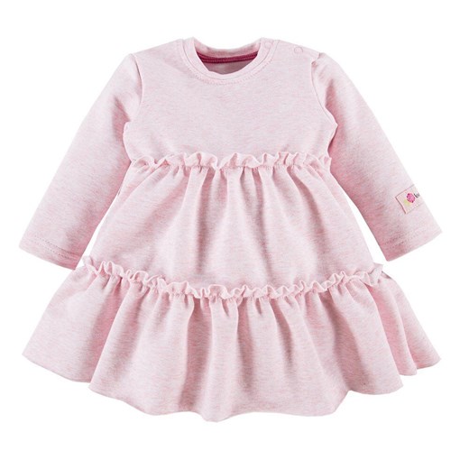 Sukienka z długim rękawem dla dziewczynki różowa melange Eevi Ceremony ze sklepu lenaodniemowlakadoszkolniaka.pl w kategorii Sukienki niemowlęce - zdjęcie 187426719