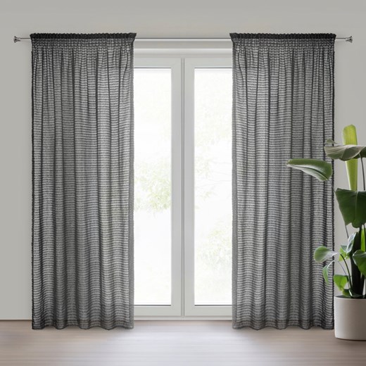 ZASŁONA GOTOWA REINA NA TAŚMIE 135 X 270 CM CZARNY ze sklepu lenaodniemowlakadoszkolniaka.pl w kategorii Zasłony - zdjęcie 187427159