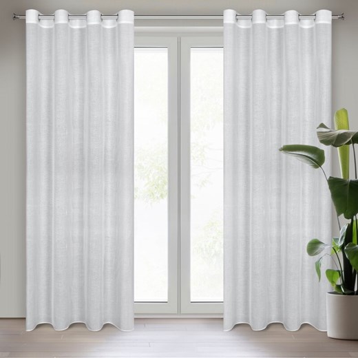 ZASŁONA GOTOWA CINDY 140 X 250 CM BIAŁY ze sklepu lenaodniemowlakadoszkolniaka.pl w kategorii Zasłony - zdjęcie 187429365