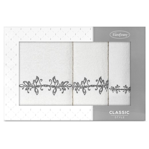 KOMPLET RĘCZNIKÓW 3 56 X 36 X 7 CM KREMOWY ze sklepu lenaodniemowlakadoszkolniaka.pl w kategorii Ręczniki - zdjęcie 187429576