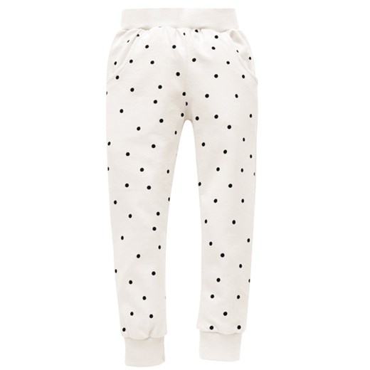 SPODNIE TRES BIEN EC écru,groszki 98 ze sklepu lenaodniemowlakadoszkolniaka.pl w kategorii Spodnie i półśpiochy - zdjęcie 187430387