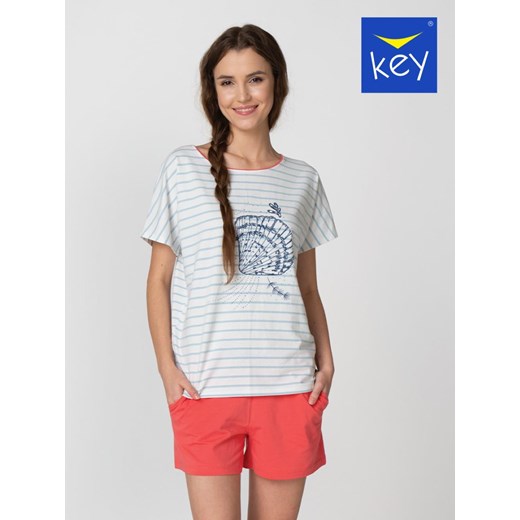 Piżama LNS-704 A22 -M- Biały KEY ze sklepu lenaodniemowlakadoszkolniaka.pl w kategorii Piżamy damskie - zdjęcie 187431965