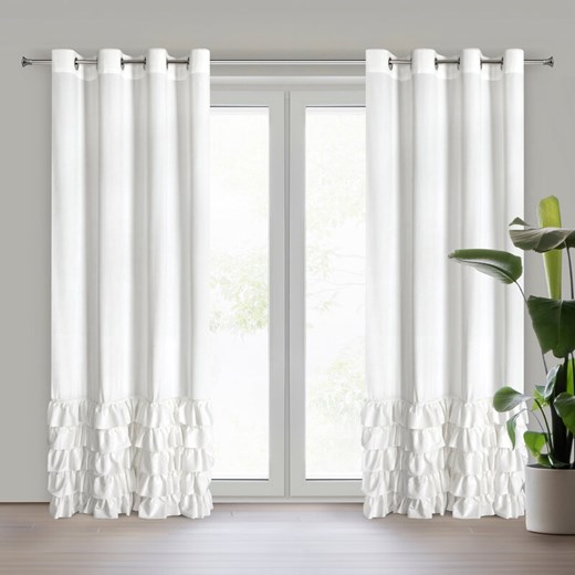 ZASŁONA GOTOWA CARLI 140 X 250 CM BIAŁY ze sklepu lenaodniemowlakadoszkolniaka.pl w kategorii Zasłony - zdjęcie 187432158