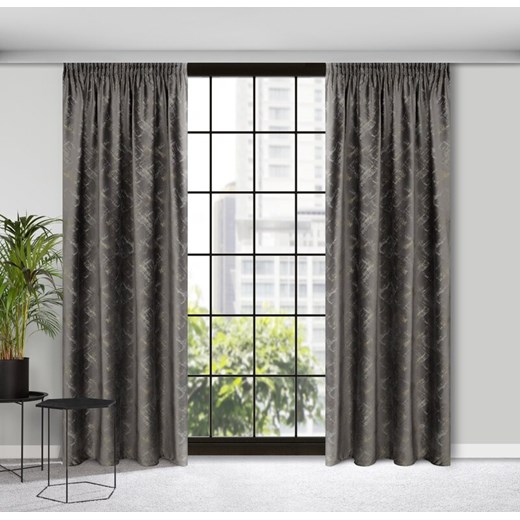 ZASŁONA GOTOWA ADRIA NA TAŚMIE 140 X 270 CM GRAFITOWY ze sklepu lenaodniemowlakadoszkolniaka.pl w kategorii Zasłony - zdjęcie 187433126