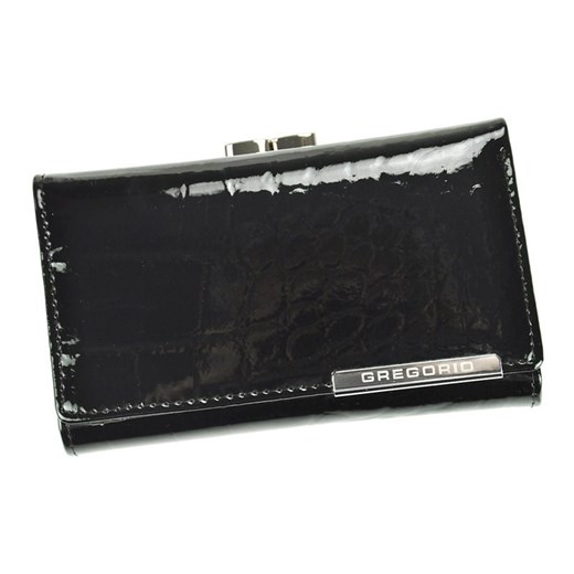 Gregorio portmonetka skóra naturalna czarny Gregorio BC-108 - kobieta ze sklepu lenaodniemowlakadoszkolniaka.pl w kategorii Portfele damskie - zdjęcie 187433257