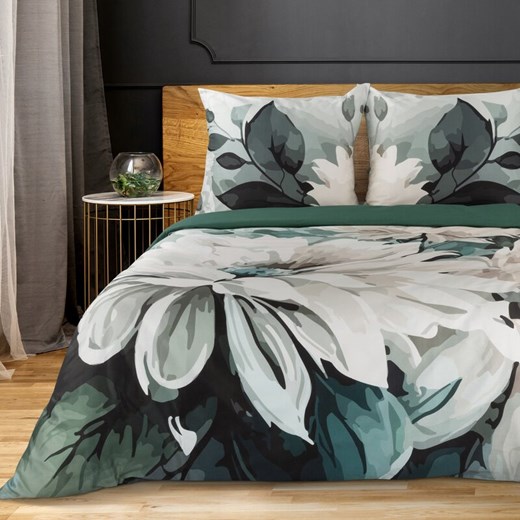 KOMPLET POŚCIELI SATYNOWEJ LINDA 220 X 200 CM CIEMNOZIELONY ze sklepu lenaodniemowlakadoszkolniaka.pl w kategorii Pościele - zdjęcie 187433907
