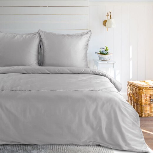 KOMPLET POŚCIELI RETRO 5 220 X 200 CM JASNOSZARY ze sklepu lenaodniemowlakadoszkolniaka.pl w kategorii Pościele - zdjęcie 187434016