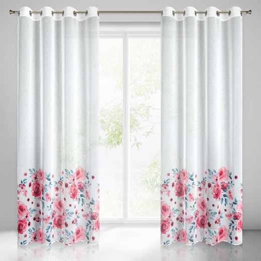 ZASŁONA GOTOWA CARLA 140 X 250 CM BIAŁY ze sklepu lenaodniemowlakadoszkolniaka.pl w kategorii Zasłony - zdjęcie 187434367