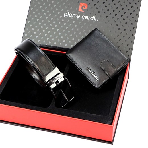 Pierre Cardin pasek czarny - mężczyzna ze sklepu lenaodniemowlakadoszkolniaka.pl w kategorii Portfele męskie - zdjęcie 187434816