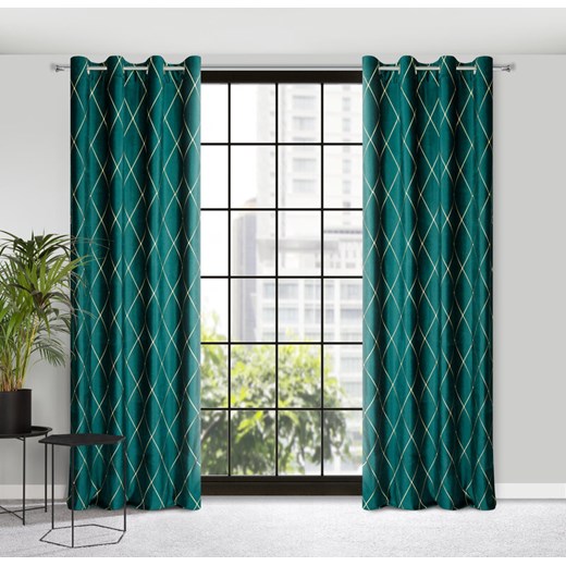 ZASŁONA DEKORACYJNA PIERRE CARDIN MARGO 140 X 250 CM TURKUSOWY ze sklepu lenaodniemowlakadoszkolniaka.pl w kategorii Zasłony - zdjęcie 187435578