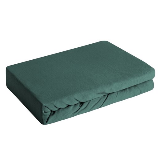 PRZEŚCIERADŁO JERSEY3 220 X 200 X 30 CM CIEMNOZIELONY ze sklepu lenaodniemowlakadoszkolniaka.pl w kategorii Prześcieradła - zdjęcie 187435586