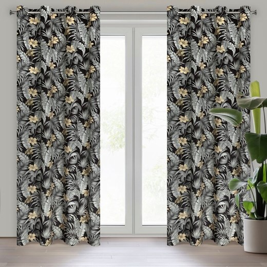 ZASŁONA GOTOWA LOREN 140 X 250 CM CZARNY ze sklepu lenaodniemowlakadoszkolniaka.pl w kategorii Zasłony - zdjęcie 187435596