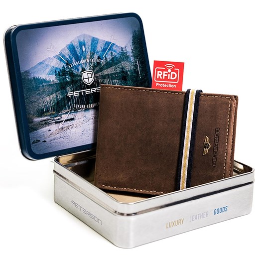 Portfel męski skórzany skóra naturalna Peterson ze sklepu lenaodniemowlakadoszkolniaka.pl w kategorii Portfele męskie - zdjęcie 187437745