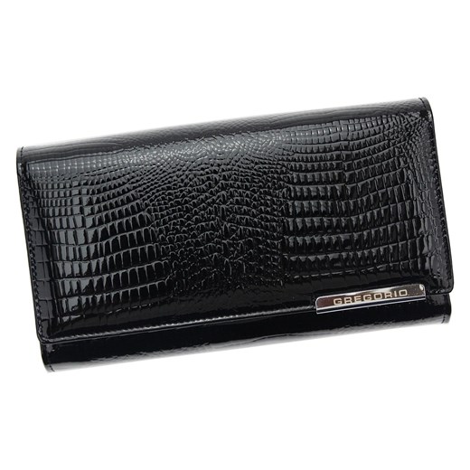 Gregorio portfel skóra naturalna czarny kobieta ze sklepu lenaodniemowlakadoszkolniaka.pl w kategorii Portfele damskie - zdjęcie 187438266