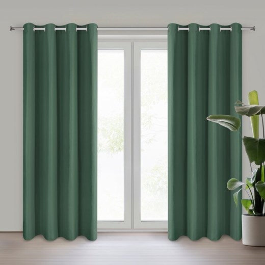 ZASŁONA GOTOWA ADARI 140 X 250 CM CIEMNOZIELONY ze sklepu lenaodniemowlakadoszkolniaka.pl w kategorii Zasłony - zdjęcie 187438439