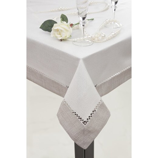 OBRUS EMMA 40 X 140 CM BIAŁY ze sklepu lenaodniemowlakadoszkolniaka.pl w kategorii Obrusy i bieżniki - zdjęcie 187440388