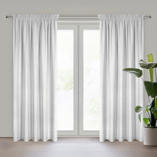 ZASŁONA GOTOWA ERIS NA TAŚMIE 140 X 270 CM SREBRNY ze sklepu lenaodniemowlakadoszkolniaka.pl w kategorii Zasłony - zdjęcie 187441198