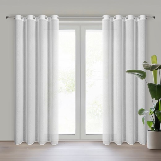 FIRANA GOTOWA TULSA 140 X 250 CM BIAŁY ze sklepu lenaodniemowlakadoszkolniaka.pl w kategorii Firany - zdjęcie 187441538