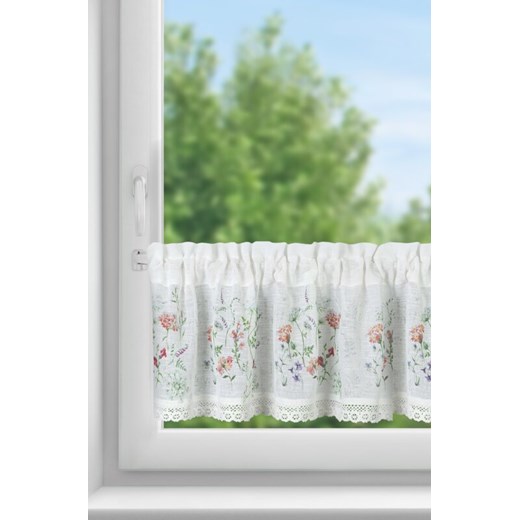 FIRANA GOTOWA SYLWIA NA TAŚMIE 150 X 30 CM BIAŁY ze sklepu lenaodniemowlakadoszkolniaka.pl w kategorii Firany - zdjęcie 187443049