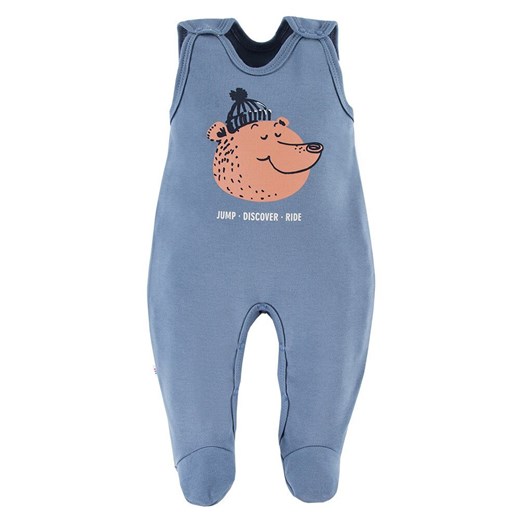 Śpiochy niemowlęcy dla chłopca niebieskie Eevi Jump ze sklepu lenaodniemowlakadoszkolniaka.pl w kategorii Śpiochy - zdjęcie 187443337