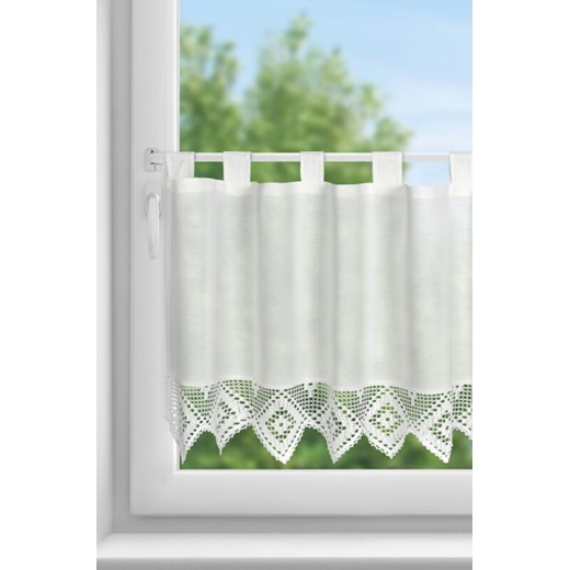 FIRANA GOTOWA ISAAC NA SZELKACH 150 X 60 CM BIAŁY ze sklepu lenaodniemowlakadoszkolniaka.pl w kategorii Firany - zdjęcie 187443406