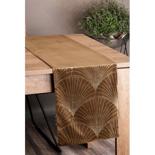 OBRUS BLINK 14 35 X 140 CM BRĄZOWY ze sklepu lenaodniemowlakadoszkolniaka.pl w kategorii Obrusy i bieżniki - zdjęcie 187446298