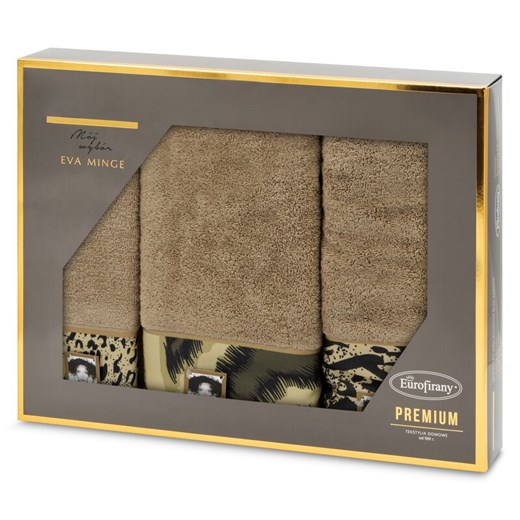 KOMPLET RĘCZNIKÓW EVA 24 46 X 36 X 7 CM BEŻOWY ze sklepu lenaodniemowlakadoszkolniaka.pl w kategorii Ręczniki - zdjęcie 187446795