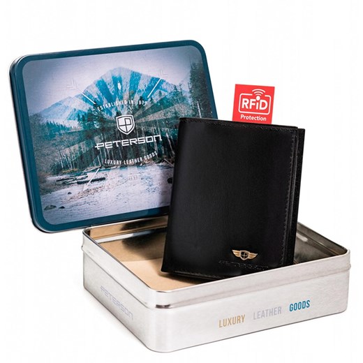 Portfel męski skórzany skóra naturalna Peterson ze sklepu lenaodniemowlakadoszkolniaka.pl w kategorii Portfele męskie - zdjęcie 187447166