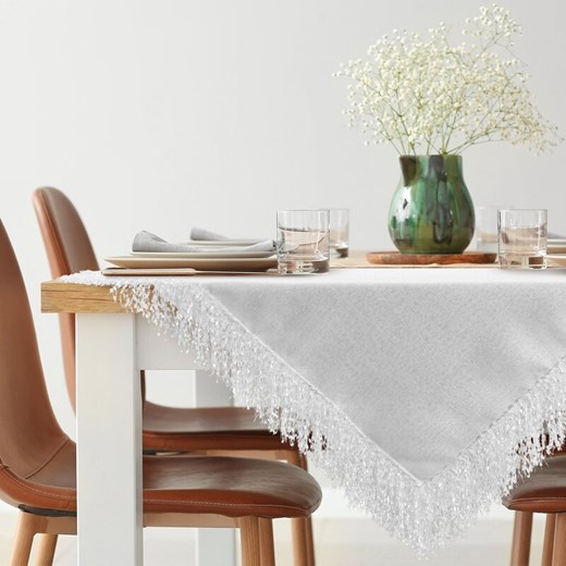 OBRUS JASPER 85 X 85 CM BIAŁY ze sklepu lenaodniemowlakadoszkolniaka.pl w kategorii Obrusy i bieżniki - zdjęcie 187447447