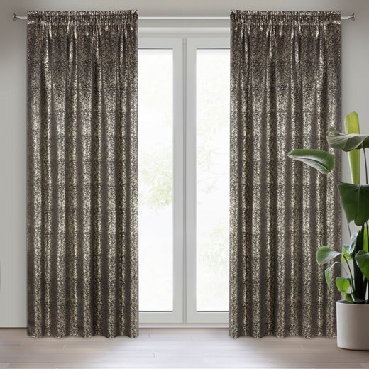 ZASŁONA GOTOWA EBRU NA TAŚMIE 135 X 270 CM CZARNY ze sklepu lenaodniemowlakadoszkolniaka.pl w kategorii Zasłony - zdjęcie 187448967