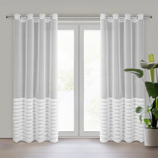 FIRANA GOTOWA DANA 2 140 X 250 CM BIAŁY ze sklepu lenaodniemowlakadoszkolniaka.pl w kategorii Firany - zdjęcie 187449326