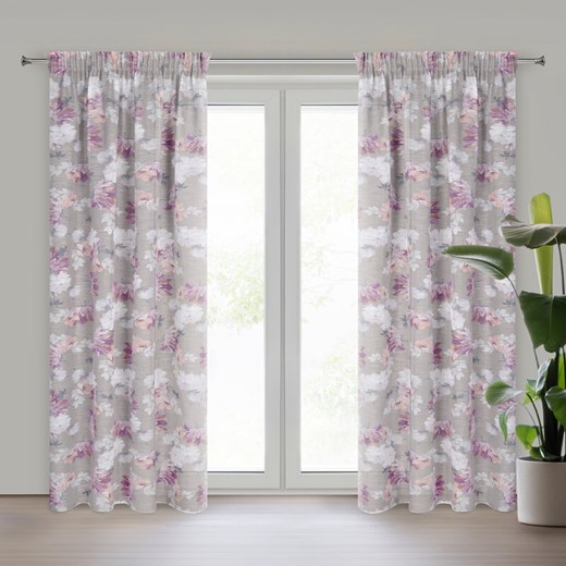 ZASŁONA GOTOWA SHERRY NA TAŚMIE 140 X 300 CM SREBRNY ze sklepu lenaodniemowlakadoszkolniaka.pl w kategorii Zasłony - zdjęcie 187449686