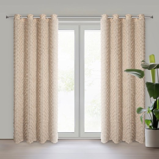 ZASŁONA GOTOWA AURELIA 135 X 250 CM BEŻOWY ze sklepu lenaodniemowlakadoszkolniaka.pl w kategorii Zasłony - zdjęcie 187450549