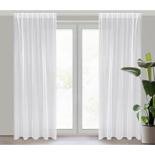 FIRANA GOTOWA TONIA NA TAŚMIE 140 X 270 CM BIAŁY ze sklepu lenaodniemowlakadoszkolniaka.pl w kategorii Firany - zdjęcie 187452805