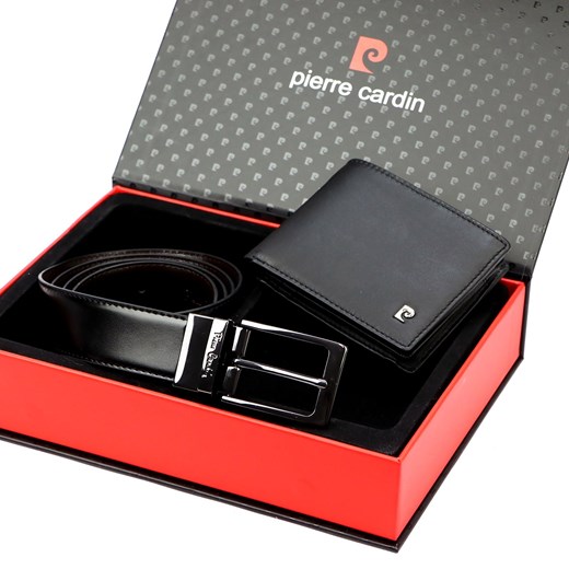 Pierre Cardin pasek czarny - mężczyzna ze sklepu lenaodniemowlakadoszkolniaka.pl w kategorii Portfele męskie - zdjęcie 187453179