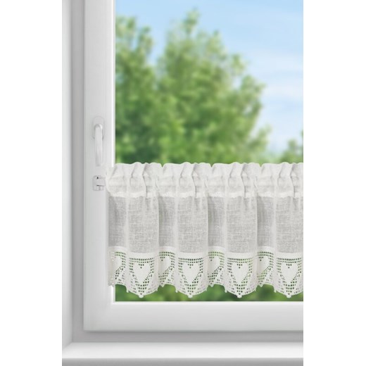 FIRANA GOTOWA DORIS NA TAŚMIE 150 X 30 CM KREMOWY ze sklepu lenaodniemowlakadoszkolniaka.pl w kategorii Firany - zdjęcie 187453618