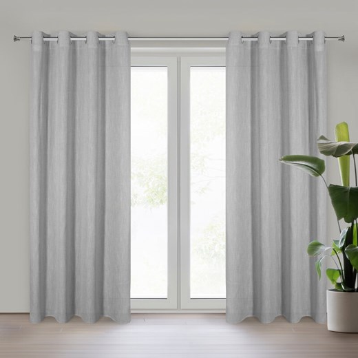 ZASŁONA GOTOWA LATIKA 140 X 250 CM SREBRNY ze sklepu lenaodniemowlakadoszkolniaka.pl w kategorii Zasłony - zdjęcie 187453719