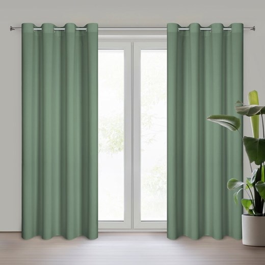 ZASŁONA GOTOWA RITA 140 X 250 CM CIEMNOMIĘTOWY ze sklepu lenaodniemowlakadoszkolniaka.pl w kategorii Zasłony - zdjęcie 187453908