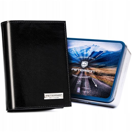 Portfel męski skórzany skóra naturalna Peterson ze sklepu lenaodniemowlakadoszkolniaka.pl w kategorii Portfele męskie - zdjęcie 187454315