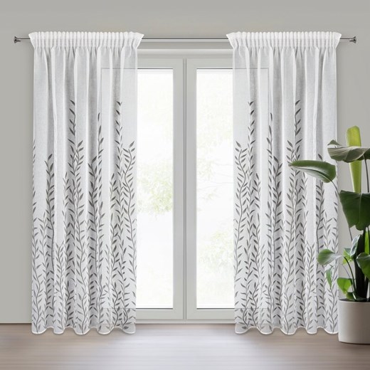 ZASŁONA GOTOWA GLORI NA TAŚMIE 140 X 270 CM BIAŁY ze sklepu lenaodniemowlakadoszkolniaka.pl w kategorii Zasłony - zdjęcie 187454456