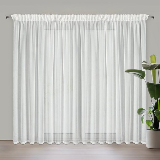 FIRANA GOTOWA HERA NA TAŚMIE 300 X 270 CM BIAŁY ze sklepu lenaodniemowlakadoszkolniaka.pl w kategorii Firany - zdjęcie 187456599