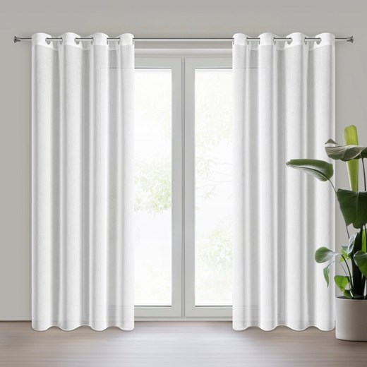 FIRANA GOTOWA LANA 140 X 250 CM BIAŁY ze sklepu lenaodniemowlakadoszkolniaka.pl w kategorii Firany - zdjęcie 187457408