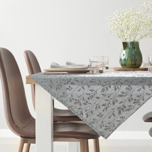 OBRUS SIMONA 85 X 85 CM SREBRNY ze sklepu lenaodniemowlakadoszkolniaka.pl w kategorii Obrusy i bieżniki - zdjęcie 187457798