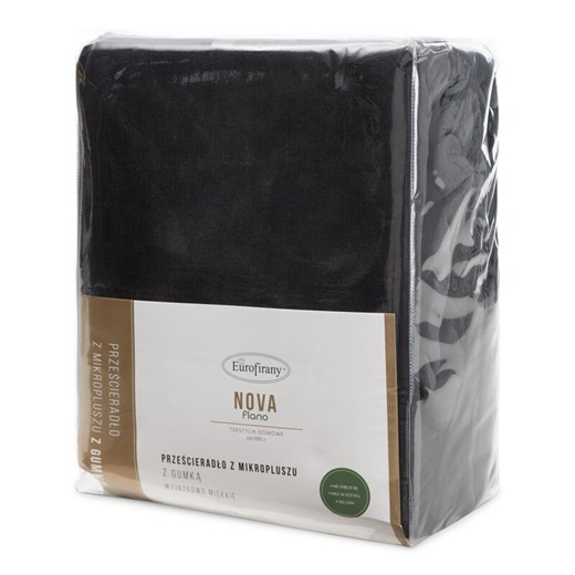 PRZEŚCIERADŁO FLANO 100 X 200 X 30 CM CZARNY ze sklepu lenaodniemowlakadoszkolniaka.pl w kategorii Prześcieradła - zdjęcie 187458176