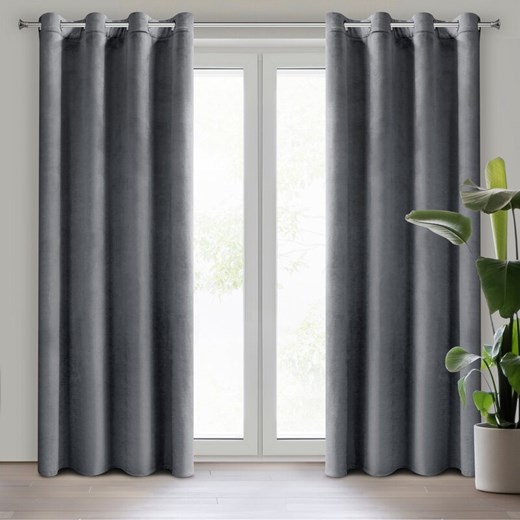 ZASŁONA GOTOWA D91 ROSA 140 X 250 CM GRAFITOWY ze sklepu lenaodniemowlakadoszkolniaka.pl w kategorii Zasłony - zdjęcie 187459468